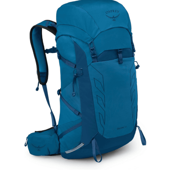 4 Osprey Men's Talon 33 Lightweight Hiking Backpack, Scoria Blue/Night Shift, One Size