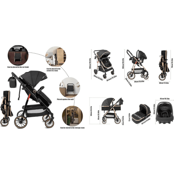 Magic ZC 3 in 1 Pushchair Pram