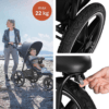 hauck Runner 2, Black - Robust All Terrain Pushchair with Raincover