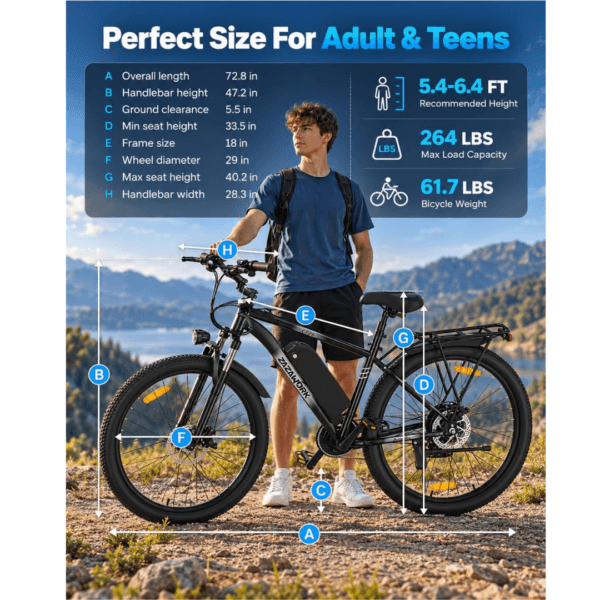 29" Electric Mountain Bike for Adults
