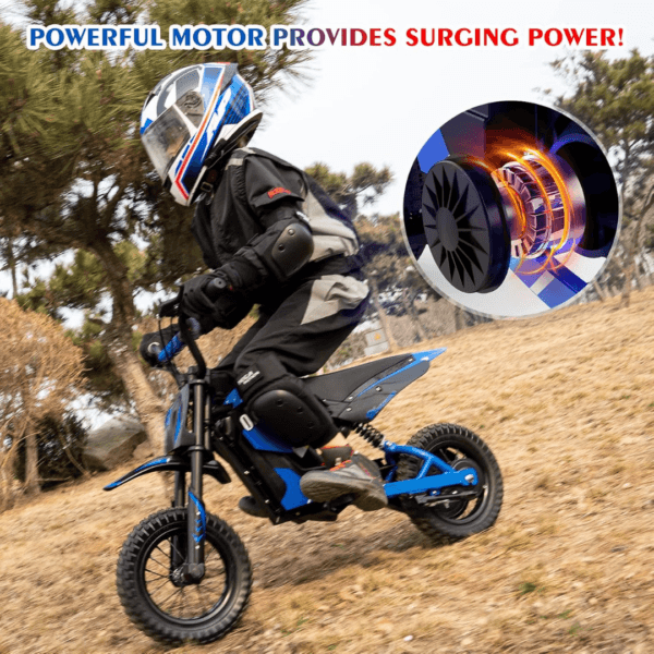 4 EVERCROSS EV12M Kids Electric Dirt Bike, 300W, 12in Pneumatic Tyres