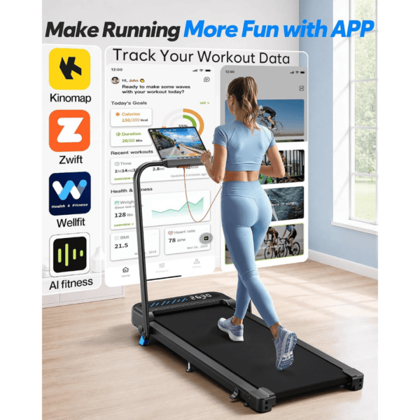 Cardirun Walking Pad with Incline, 6 in 1 Folding Treadmills, 4 Controls