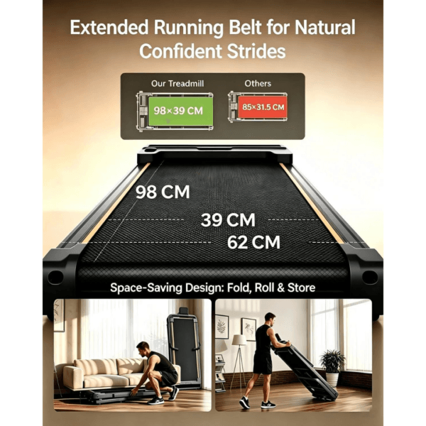 40%/16% Maunual Incline Walking Pad, 10KM/H Treadmill for Home, Max.159KG