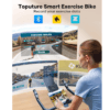 【2026 Upd】Toputure Exercise Bike with APP, Hand Pulse, Shock Absorption