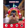 10FT Christmas Inflatables Archway with Santa Claus, Snowman & Christmas Tree