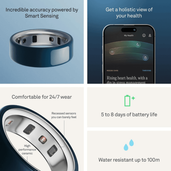 4 Oura Ring 4 - Ceramic Midnight - Size
