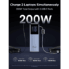 4 UGREEN Nexode 200W 25,000mAh Power Bank Smart Display and Retractable Cable