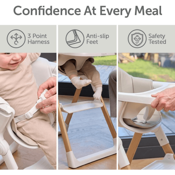 4 Baby Elegance Mash High Chair Bundle for Babies & Toddlers (0-3yrs) - White