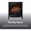 Dimplex Club Optiflame Electric Stove, Black Freestanding Electric Fire with Artificial Logs