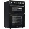 Hisense HDE3211BBUK 60cm Electric Cooker with Ceramic Hob-Black , A Rated Double Oven [Energy Class A]