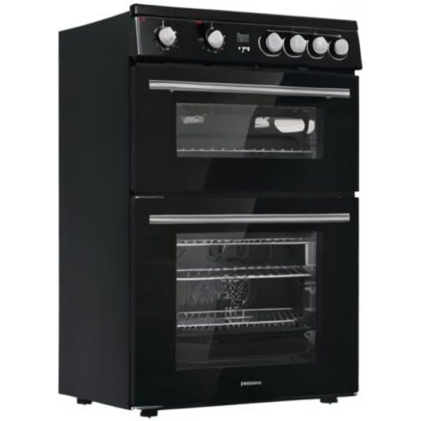 Hisense HDE3211BBUK 60cm Electric Cooker with Ceramic Hob-Black , A Rated Double Oven [Energy Class A]