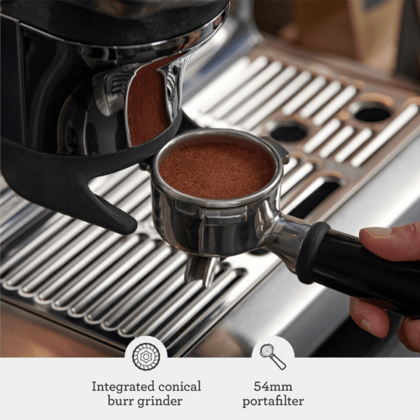 Sage - The Barista Express Impress - Assisted Jam Bean Coffee Machine with Milk Frother, Brushed Stainless Steel