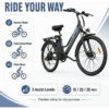 E Bikes for Men Adults, 250W Electric Bike with 39nm Torque