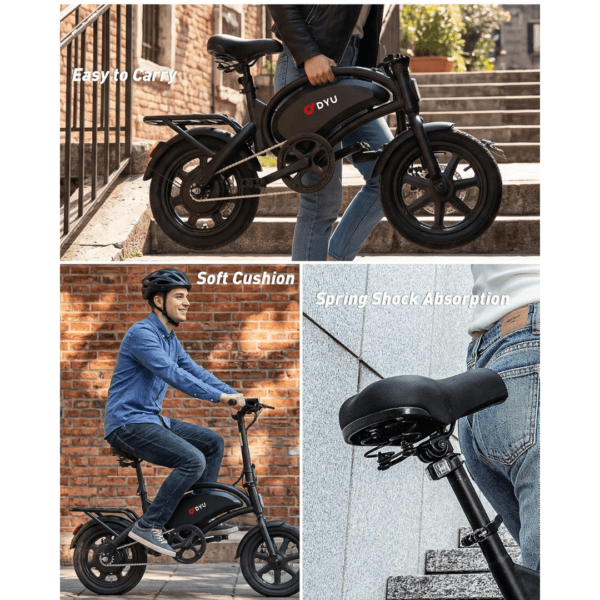 DYU D3FMINI Electric Bike 14 Inch Lightweight Folding E Bike for Adults