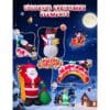 10FT Christmas Inflatables Archway with Santa Claus, Snowman & Christmas Tree