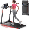 5 Toputure 6 in 1 Folding Treadmill with Retractable Handrail