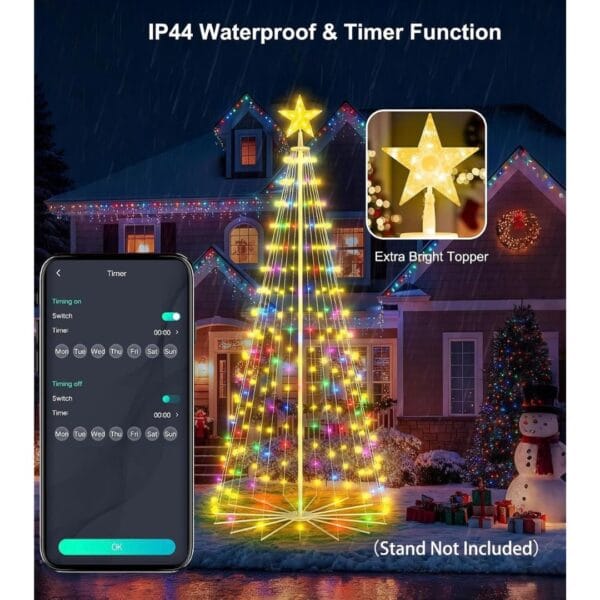 5 Smart Christmas Tree Lights 2.1m