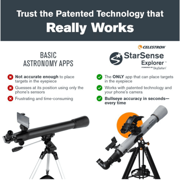 Celestron StarSense Explorer LT 80AZ Smartphone Guided Refractor Telescope