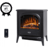 Dimplex Club Optiflame Electric Stove, Black Freestanding Electric Fire with Artificial Logs