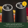5 Cuisinart CSS-2424 Gravity Salt and Pepper Spice Mill with Blue LED Light, 2/3 Cup Capacity