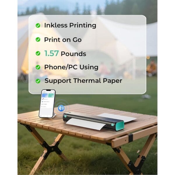 Phomemo M08F Portable Thermal Printer A4 with Bag + 10PCS Thermal Sheets