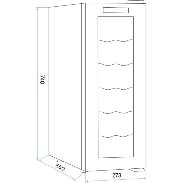 Dellonda Baridi 12 Bottle Wine Fridge with