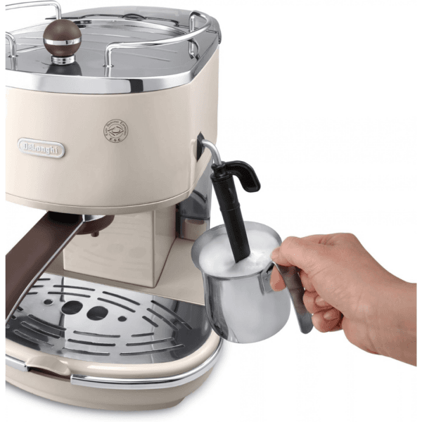 De'Longhi Icona Vintage - Espresso Machine Manual Milk Frother Beige