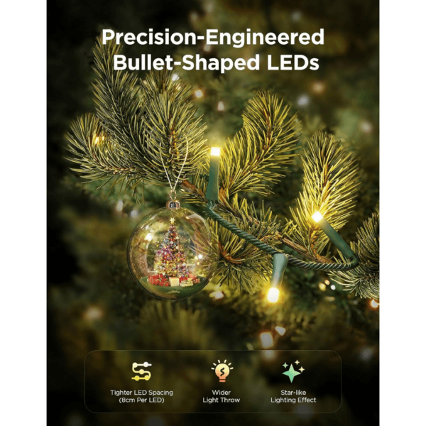 Govee Christmas Sparkle String Lights, RGBWIC Lights with 375 LEDs, 30m [Energy Class G]