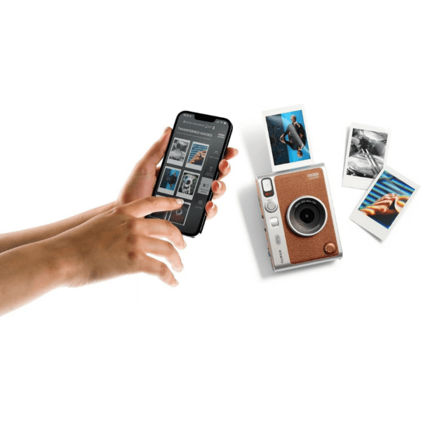 instax mini EVO Hybrid camera and smartphone printer, BROWN
