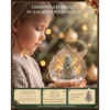 7Ft Christmas Tree Snowy Flocked with Warm White & Multicolour Lights