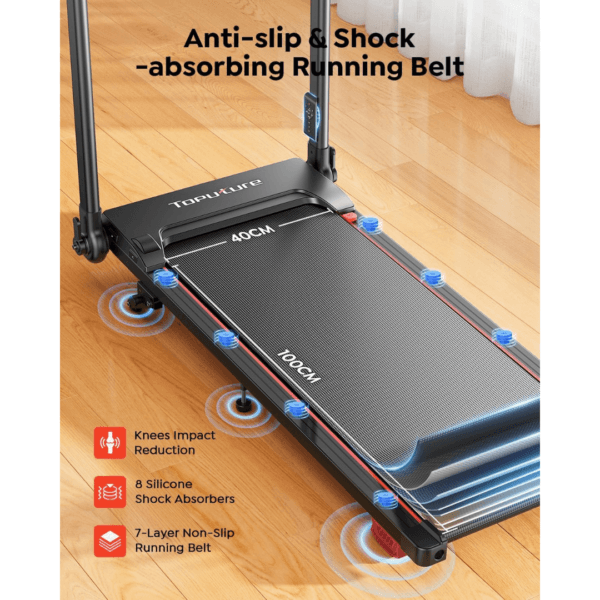 6 Toputure 6 in 1 Folding Treadmill with Retractable Handrail