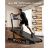 40%/16% Maunual Incline Walking Pad, 10KM/H Treadmill for Home, Max.159KG