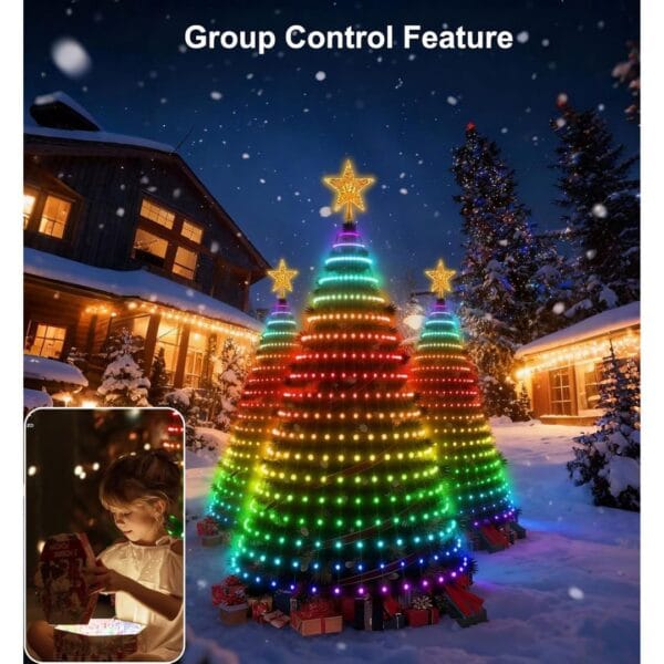 6 Smart Christmas Tree Lights 2.1m