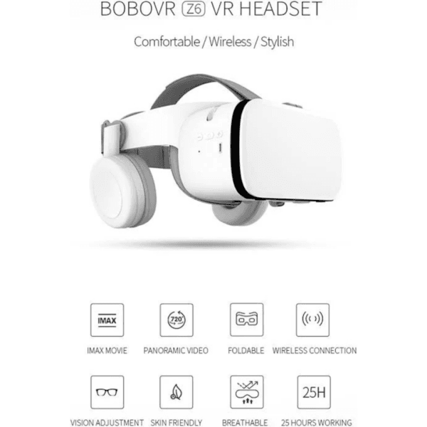 6 VR Set VR for Phone, Wireless Bluetooth VR Headset