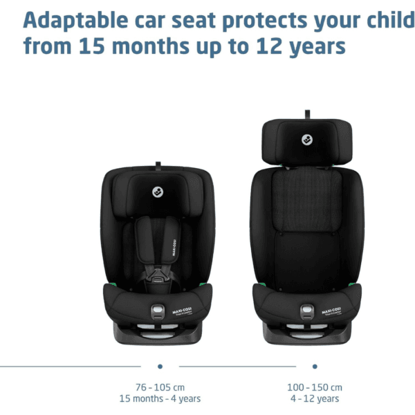 Maxi-Cosi Titan S Comfort i-Size, Car Seat, 76–150 cm, Authentic Black