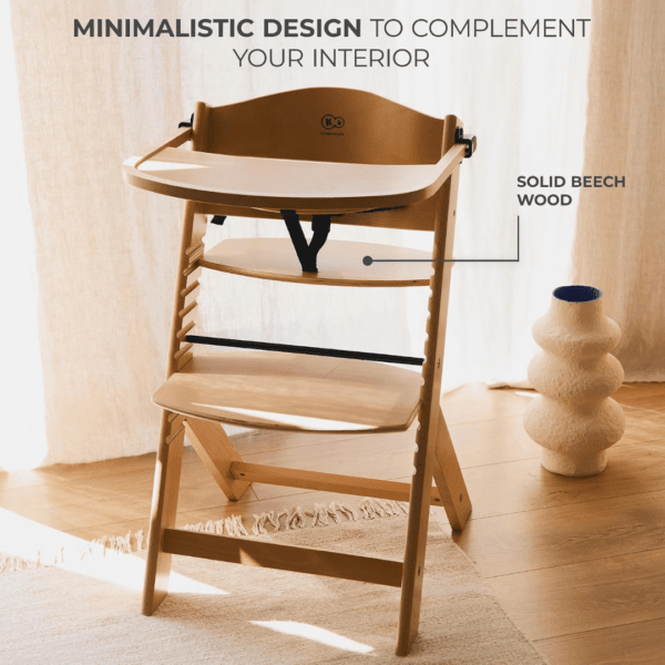 Kinderkraft ENOCK Wooden Highchair + Baby Bouncer CALMEE