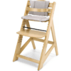 Moby-System Wooden High Chair, Adjustable Seat & Footrest, Natural Wood
