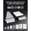vretti Portable Thermal Printer A4,Inkless Bluetooth Printer for Travel