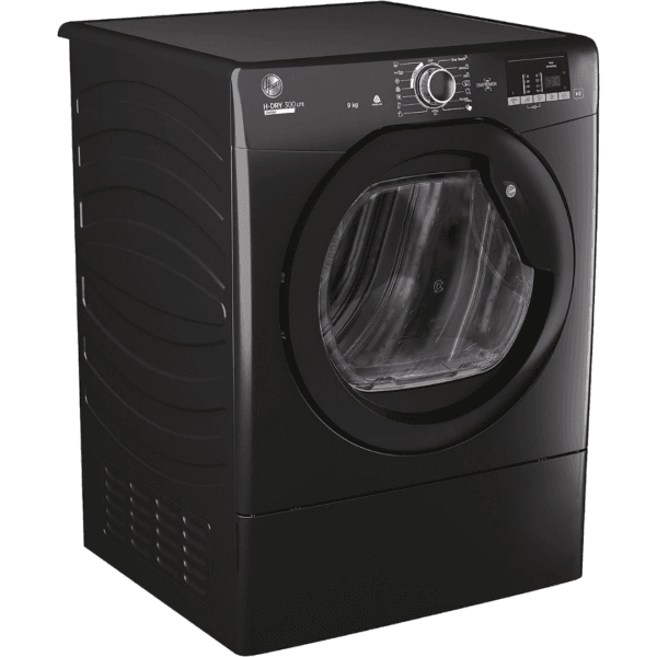 Hoover H-DRY 300 LITE Vented Tumble Dryer, 9kg, Black, C Class [Energy Class G]