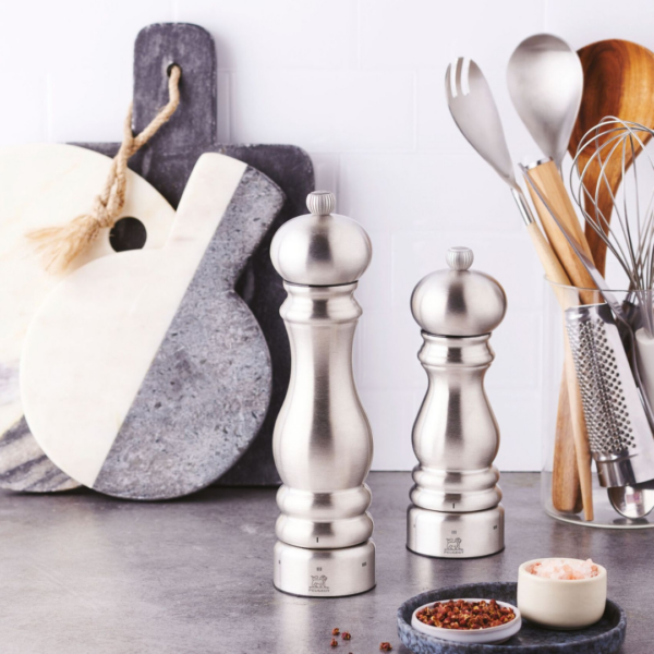 6 Peugeot Paris Chef u'Select Stainless Steel 9" Pepper & Salt Mill Set