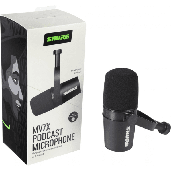 Shure MV7X Microphone - XLR Only Pro Quality Dynamic Mic for Podcasting & Vocal Recording