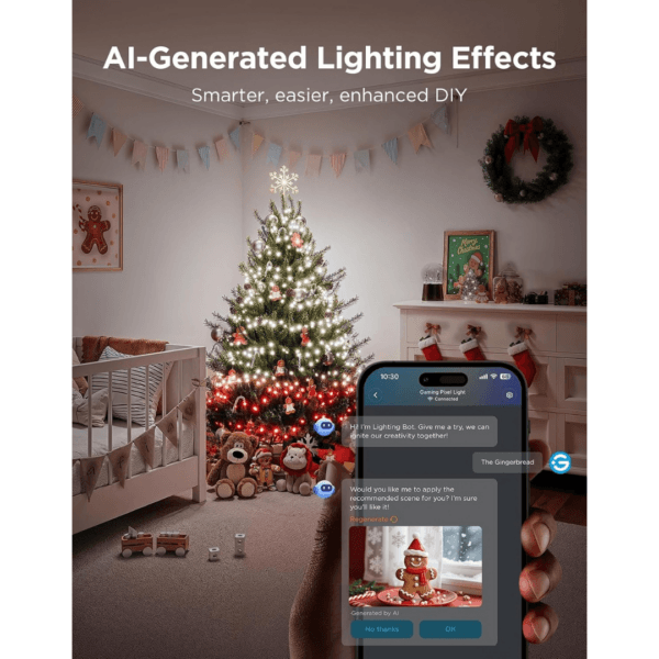 Govee Christmas Sparkle String Lights, RGBWIC Lights with 375 LEDs, 30m [Energy Class G]