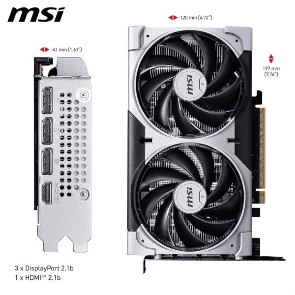MSI GeForce RTX 5060 8G VENTUS 2X OC Graphics Card