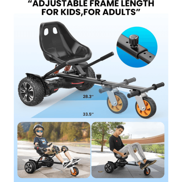 6 Gyroor K2 Go Kart Attachment for Kids & Adults