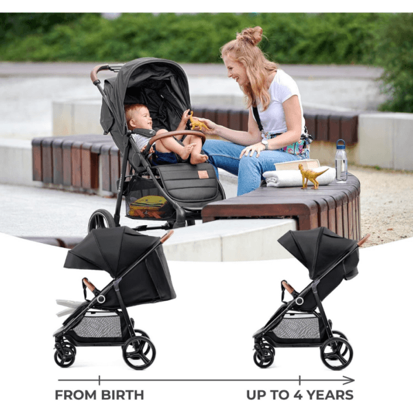 Kinderkraft Grande Plus Stroller Pushchair for Toddlers from Birth to 22 kg