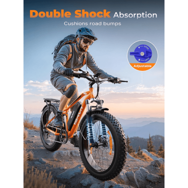 VARUN 26" 4.0 Fat Tire Electric Bike with 48V 18Ah Battery, 95+ Miles Range