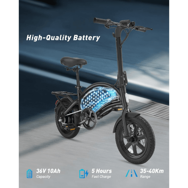 DYU D3FMINI Electric Bike 14 Inch Lightweight Folding E Bike for Adults