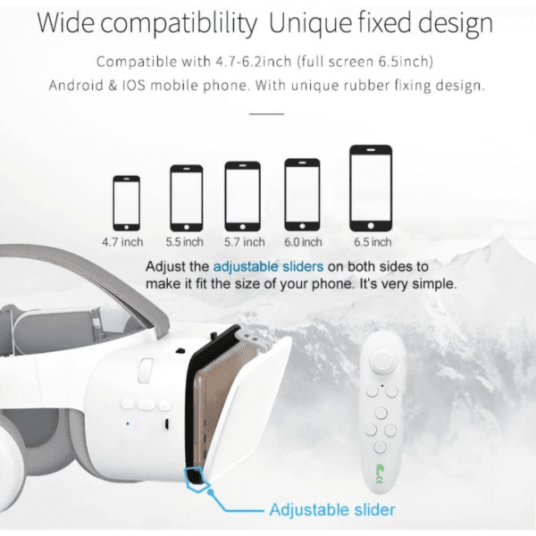 3D VR Glasses with HiFi Bluetooth Headphones
