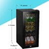 Dellonda Baridi 18 Bottle Wine Cooler Fridge with Digital Touch