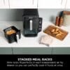 Ninja Double Stack 7.6L 2-Drawer Air Fryer, 6 Cooking Functions, Black